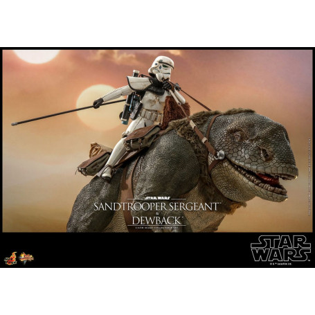 Hot Toys Star Wars - Pack 2 figuras 1/6 Sandtrooper Sargento y Dewback - Episodio IV