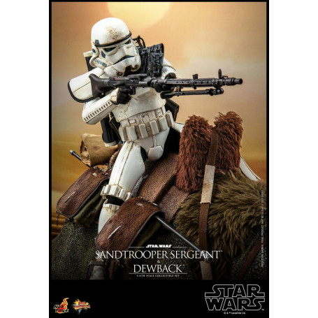 Hot Toys Star Wars - Pack 2 figuras 1/6 Sandtrooper Sargento y Dewback - Episodio IV