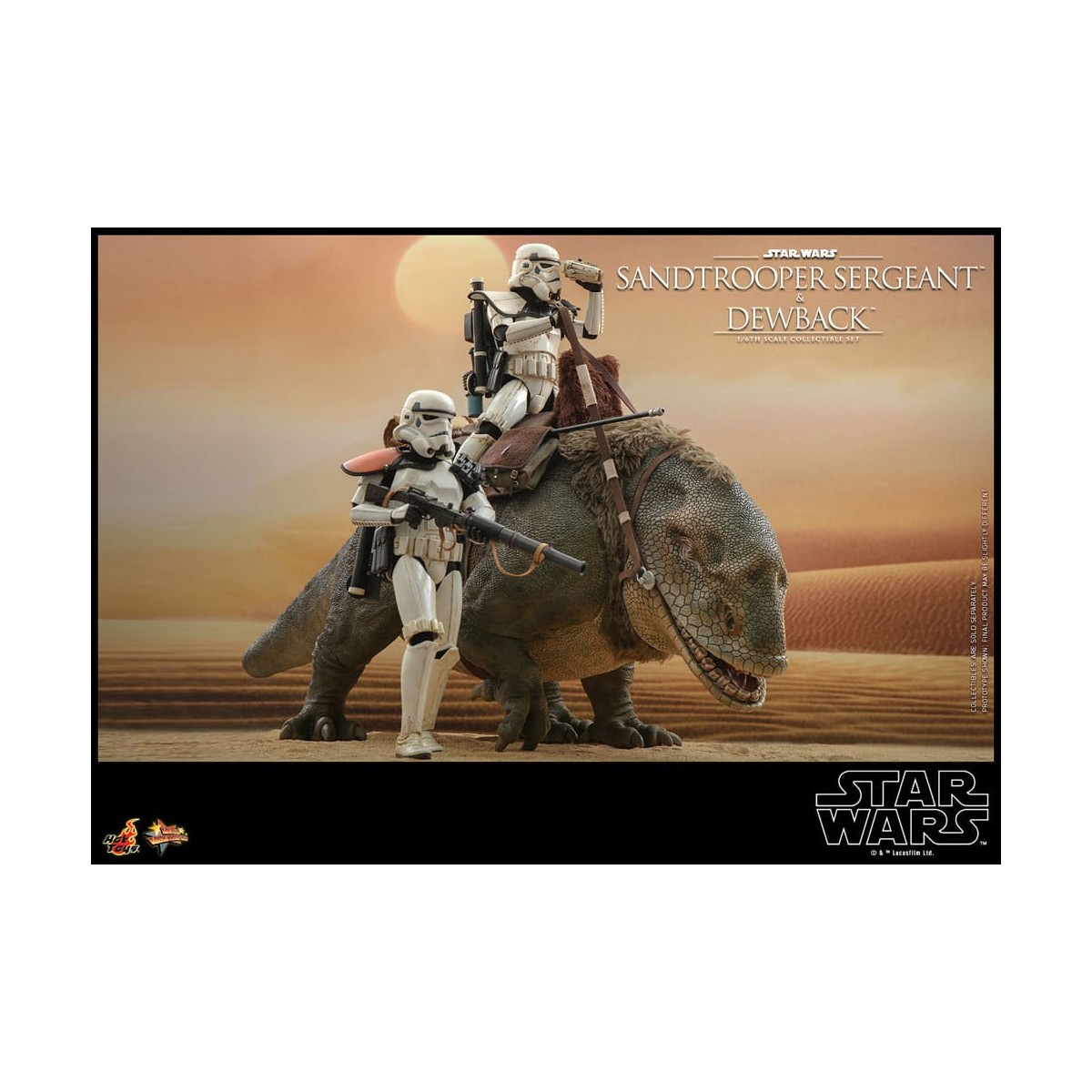 Hot Toys Star Wars - Pack 2 figuras 1/6 Sandtrooper Sargento y Dewback - Episodio IV