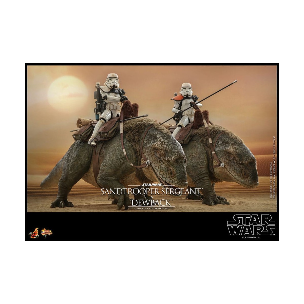 Hot Toys Star Wars - Pack 2 figuras 1/6 Sandtrooper Sargento y Dewback - Episodio IV