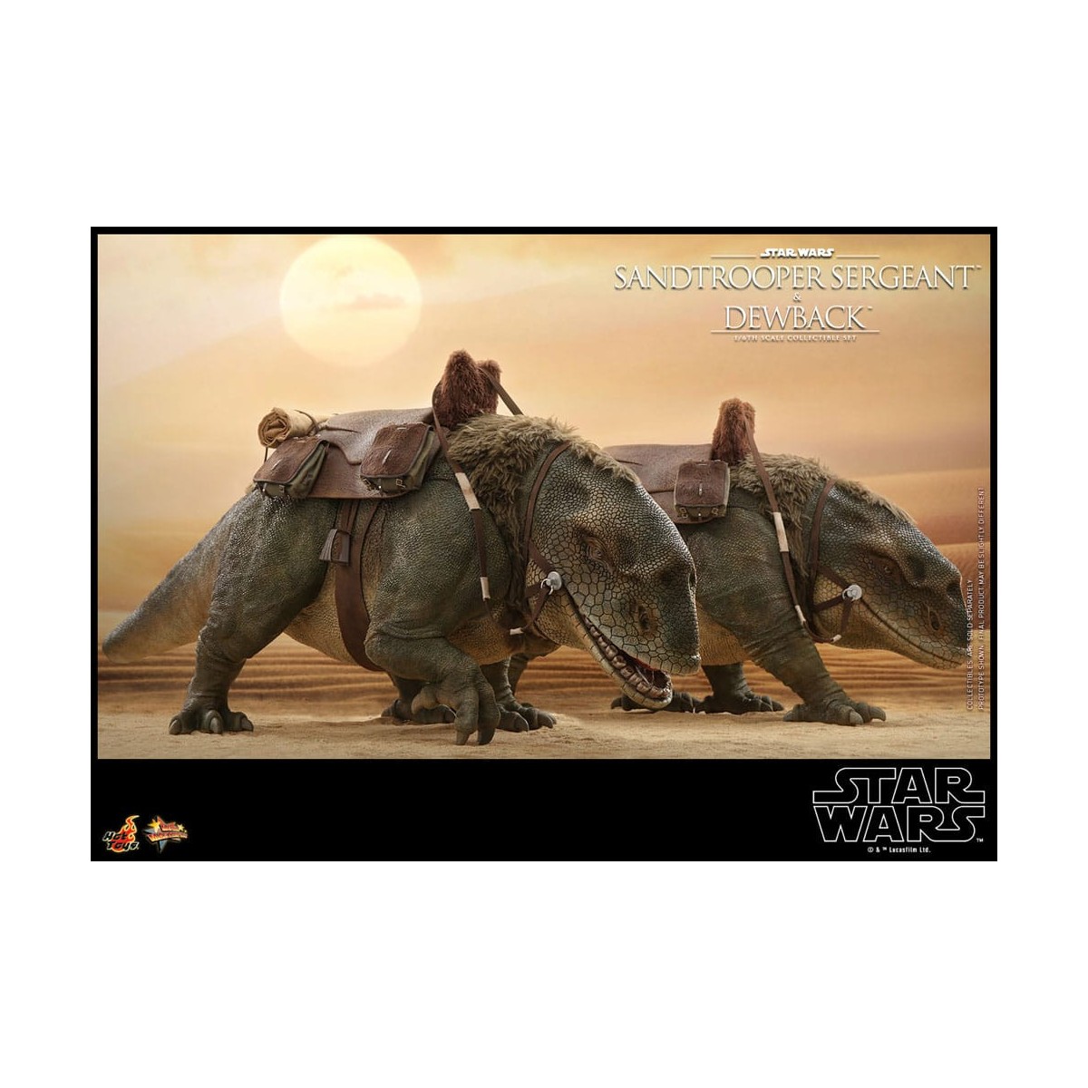 Hot Toys Star Wars - Pack 2 figuras 1/6 Sandtrooper Sargento y Dewback - Episodio IV