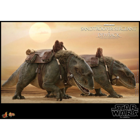 Hot Toys Star Wars - Pack 2 figuras 1/6 Sandtrooper Sargento y Dewback - Episodio IV