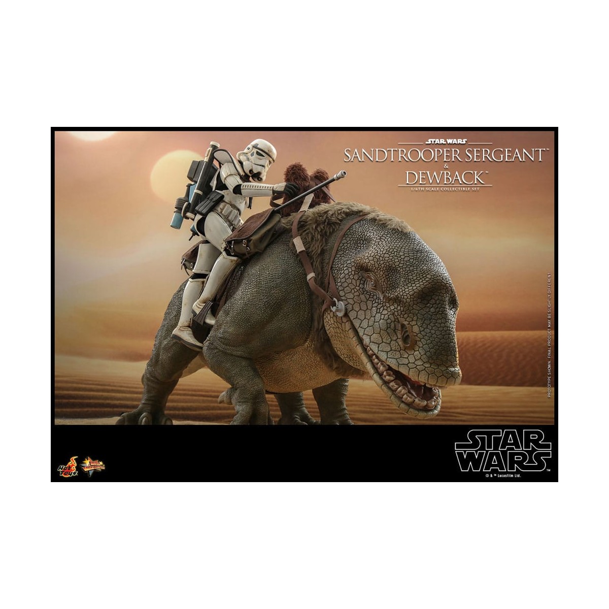 Hot Toys Star Wars - Pack 2 figuras 1/6 Sandtrooper Sargento y Dewback - Episodio IV