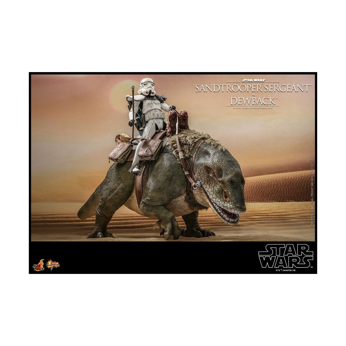 Hot Toys Star Wars - Pack 2 figuras 1/6 Sandtrooper Sargento y Dewback - Episodio IV