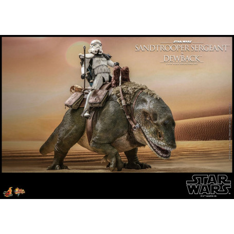 Hot Toys Star Wars - Pack 2 figuras 1/6 Sandtrooper Sargento y Dewback - Episodio IV